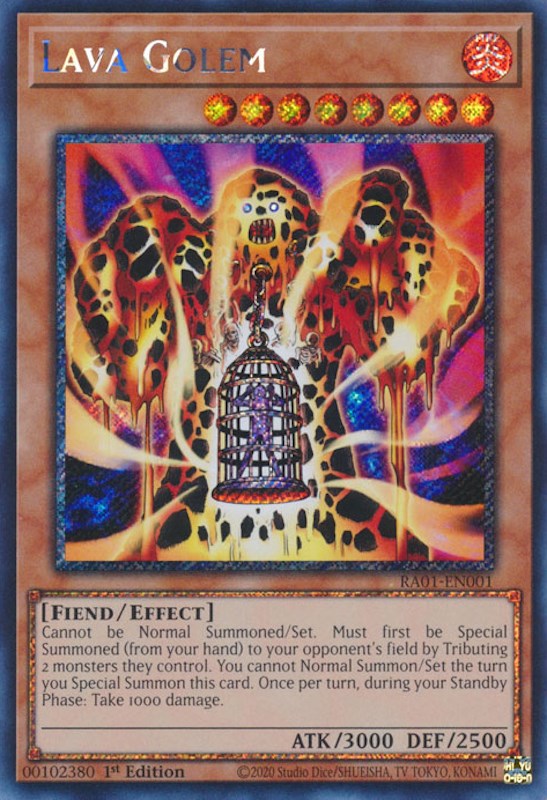 Lava Golem [RA01-EN001] Platinum Secret Rare Yu-Gi-Oh!