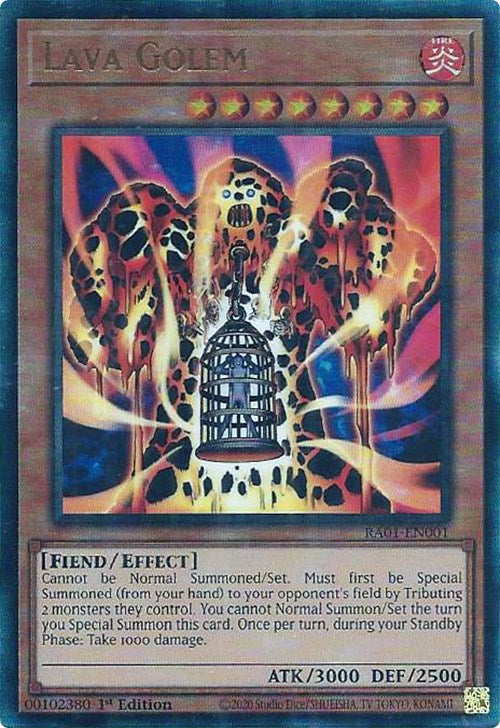 Lava Golem [RA01-EN001] Prismatic Ultimate Rare Yu-Gi-Oh!