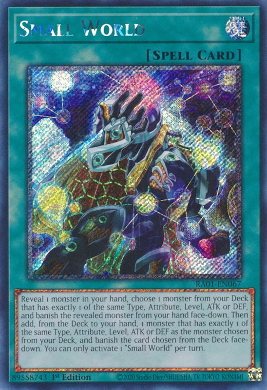 Small World [RA01-EN067] Platinum Secret Rare Yu-Gi-Oh!