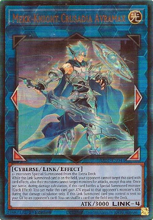 Mekk-Knight Crusadia Avramax [RA01-EN044] Prismatic Ultimate Rare Yu-Gi-Oh!
