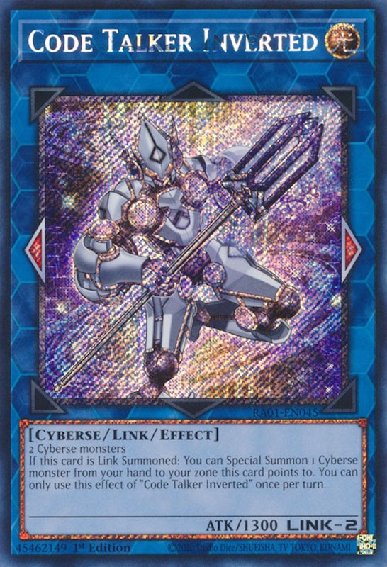 Code Talker Inverted [RA01-EN045] Platinum Secret Rare Yu-Gi-Oh!