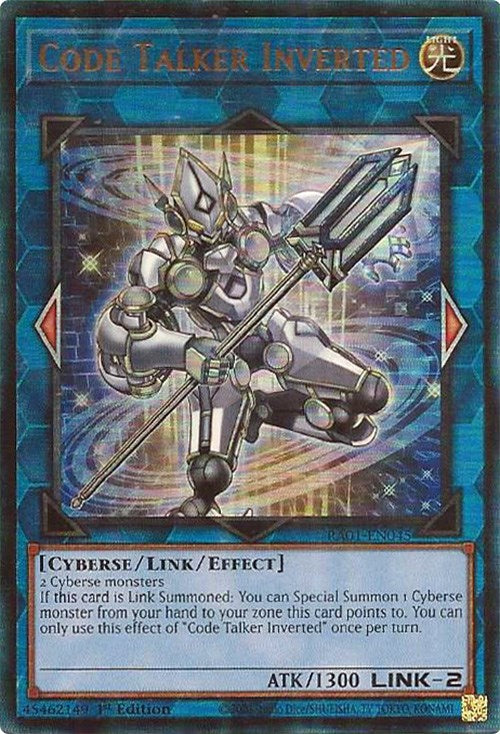 Code Talker Inverted [RA01-EN045] Prismatic Ultimate Rare Yu-Gi-Oh!