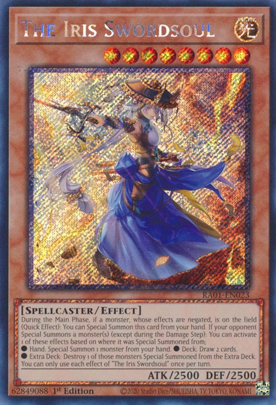 The Iris Swordsoul [RA01-EN023] Platinum Secret Rare Yu-Gi-Oh!