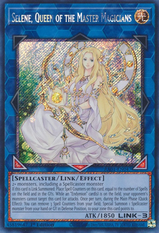 Selene, Queen of the Master Magicians [RA01-EN047] Platinum Secret Rare Yu-Gi-Oh!