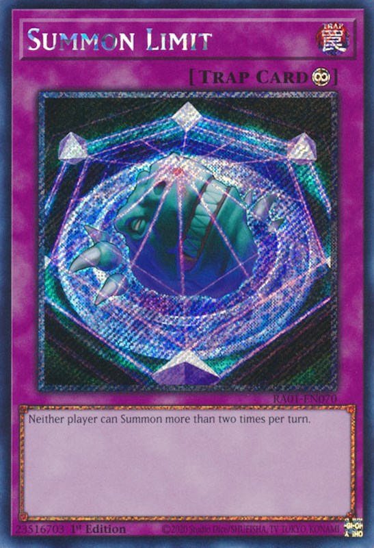 Summon Limit [RA01-EN070] Platinum Secret Rare Yu-Gi-Oh!