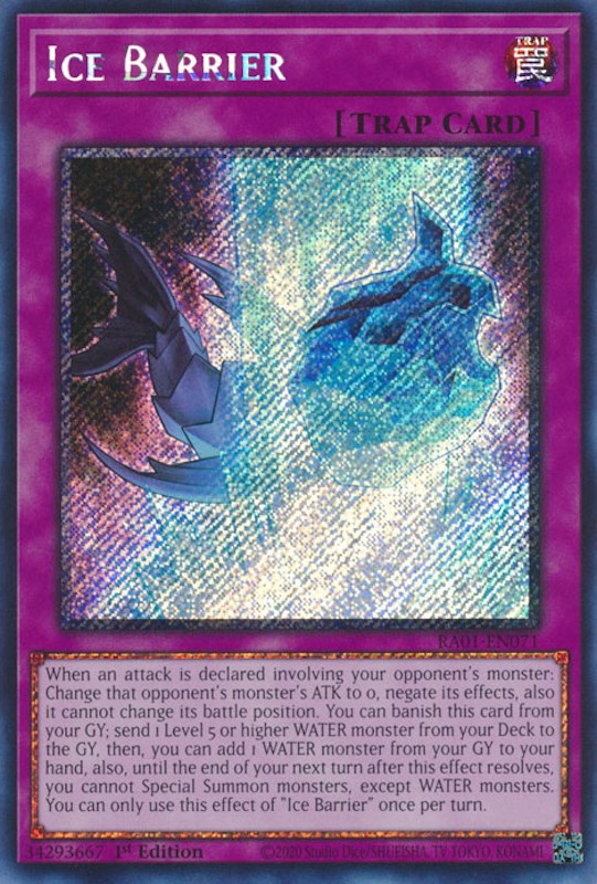Ice Barrier [RA01-EN071] Platinum Secret Rare Yu-Gi-Oh!