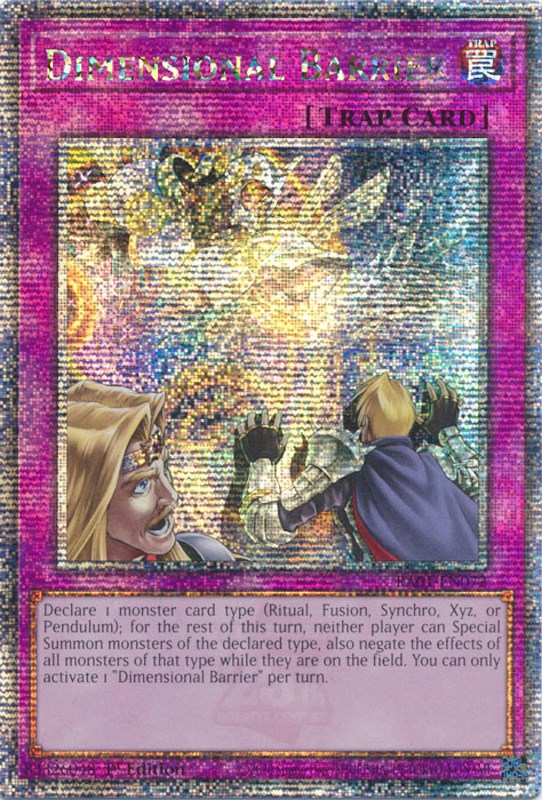 Dimensional Barrier [RA01-EN072] Quarter Century Secret Rare Yu-Gi-Oh!