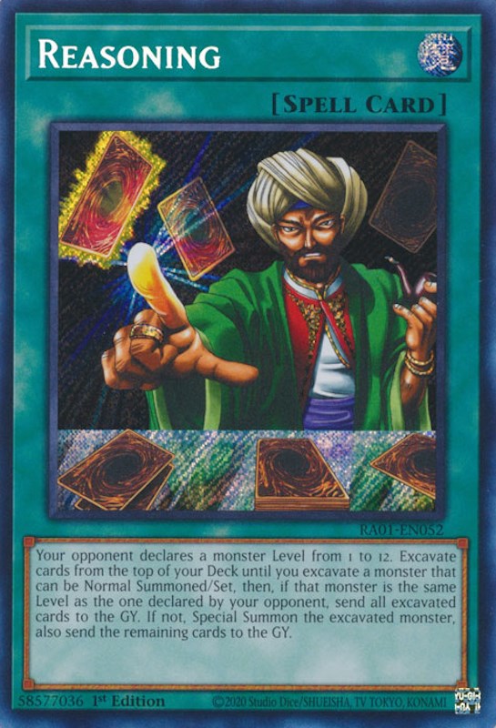 Reasoning [RA01-EN052] Secret Rare Yu-Gi-Oh!