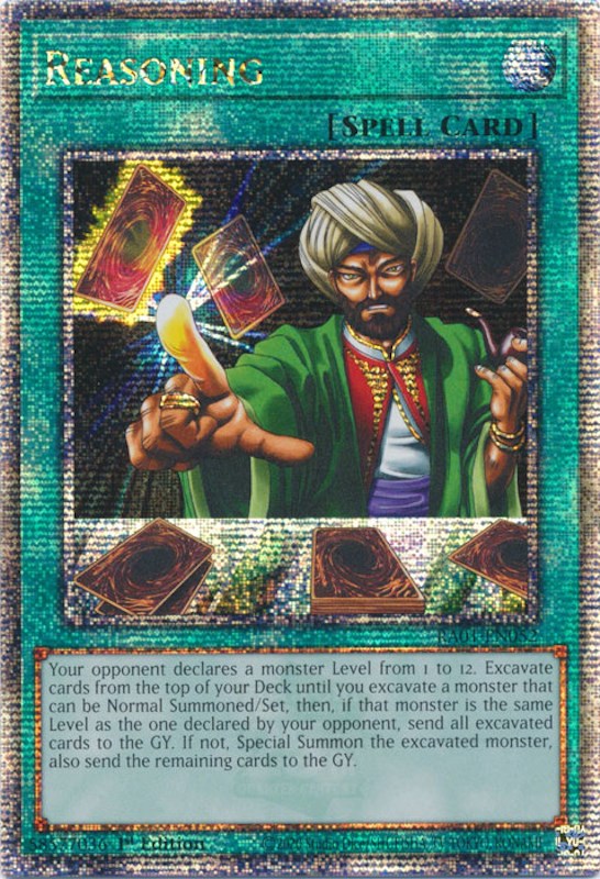 Reasoning [RA01-EN052] Quarter Century Secret Rare Yu-Gi-Oh!