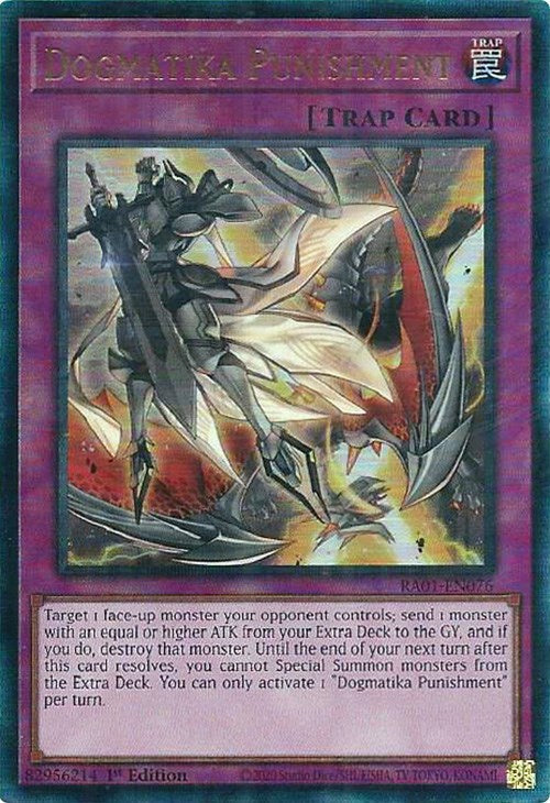 Dogmatika Punishment [RA01-EN076] Prismatic Ultimate Rare Yu-Gi-Oh!
