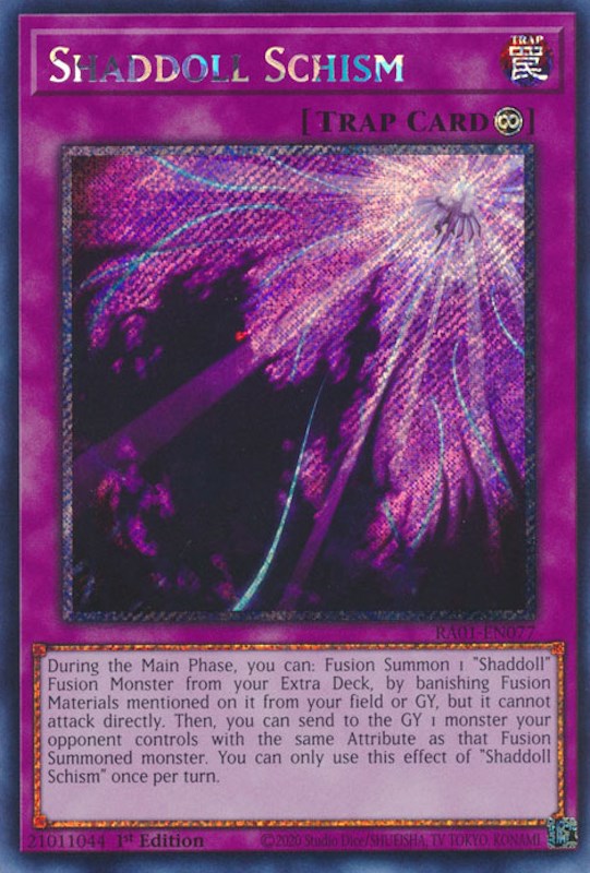 Shaddoll Schism [RA01-EN077] Platinum Secret Rare Yu-Gi-Oh!