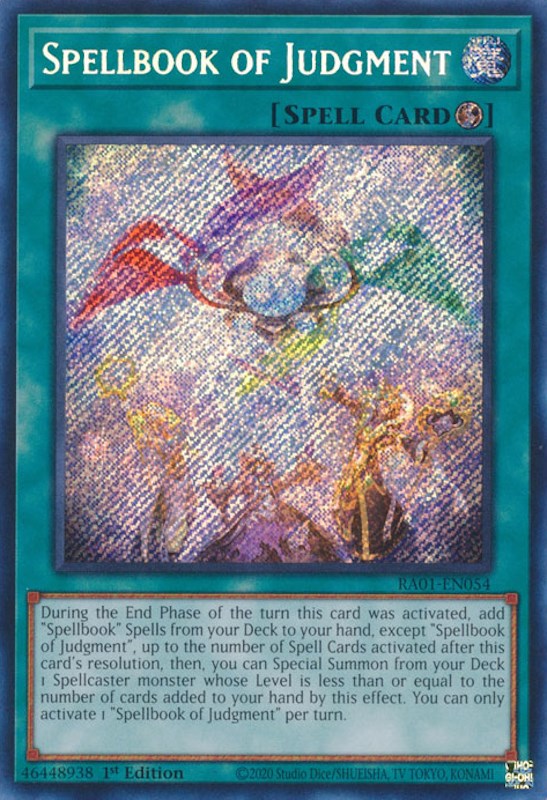 Spellbook of Judgment [RA01-EN054] Secret Rare Yu-Gi-Oh!
