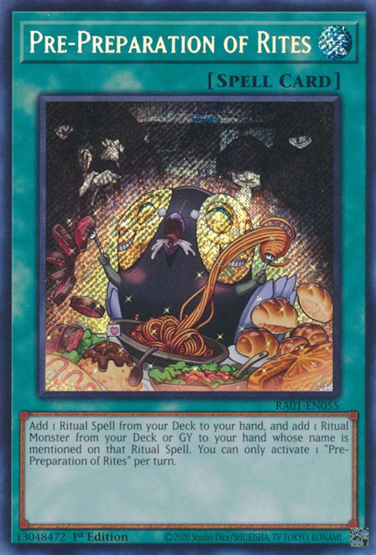 Pre-Preparation of Rites [RA01-EN055] Secret Rare Yu-Gi-Oh!