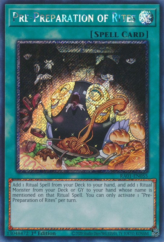 Pre-Preparation of Rites [RA01-EN055] Platinum Secret Rare Yu-Gi-Oh!