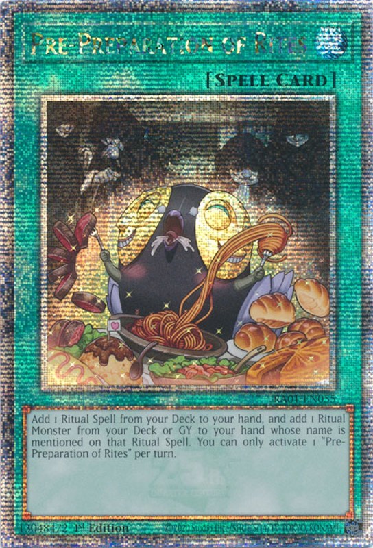 Pre-Preparation of Rites [RA01-EN055] Quarter Century Secret Rare Yu-Gi-Oh!