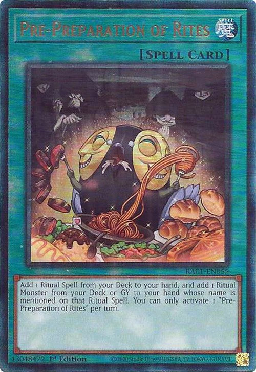 Pre-Preparation of Rites [RA01-EN055] Prismatic Ultimate Rare Yu-Gi-Oh!