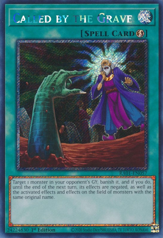 Called by the Grave [RA01-EN057] Platinum Secret Rare Yu-Gi-Oh!