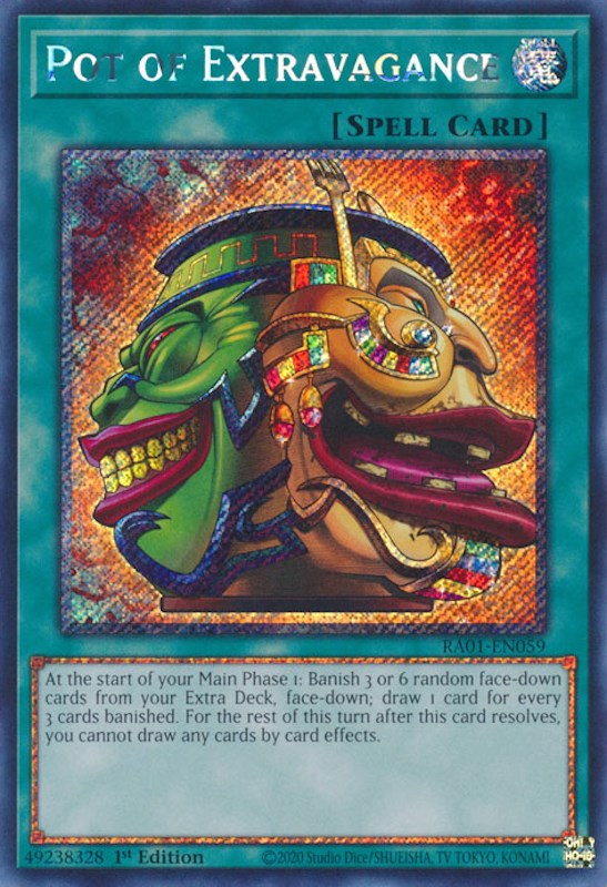 Pot of Extravagance [RA01-EN059] Platinum Secret Rare Yu-Gi-Oh!