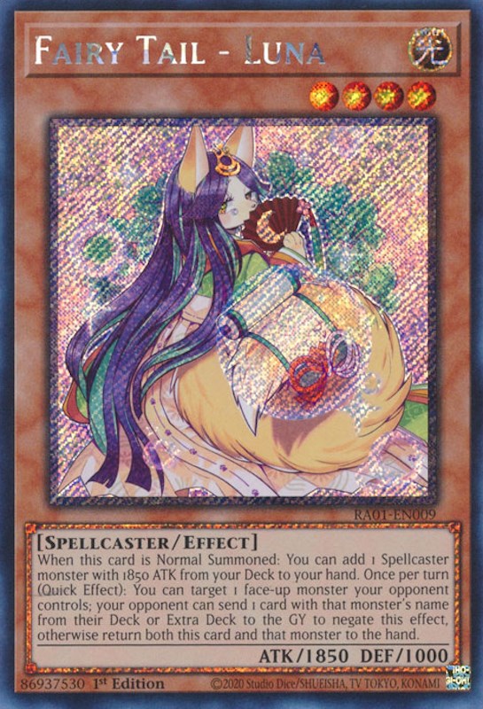 Fairy Tail - Luna [RA01-EN009] Platinum Secret Rare Yu-Gi-Oh!
