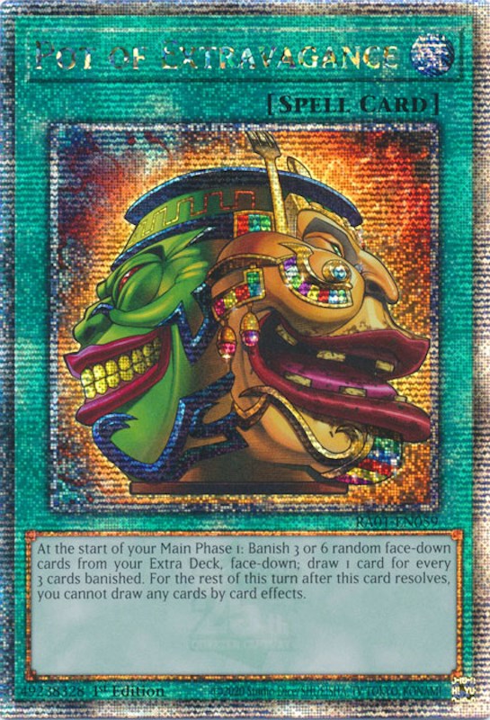 Pot of Extravagance [RA01-EN059] Quarter Century Secret Rare Yu-Gi-Oh!