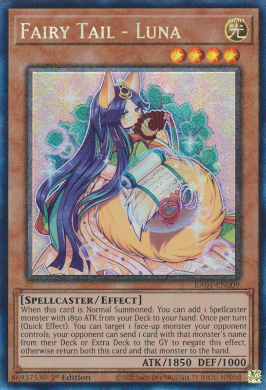 Fairy Tail - Luna [RA01-EN009] Prismatic Collector's Rare Yu-Gi-Oh!