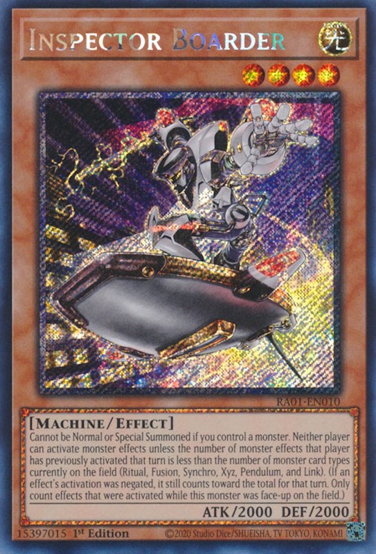 Inspector Boarder [RA01-EN010] Platinum Secret Rare Yu-Gi-Oh!
