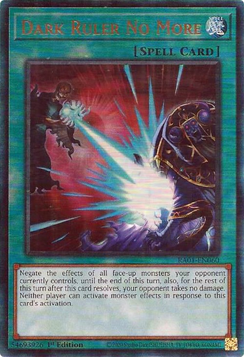Dark Ruler No More [RA01-EN060] Prismatic Ultimate Rare Yu-Gi-Oh!