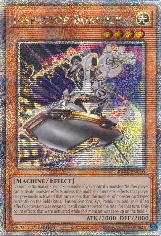 Inspector Boarder [RA01-EN010] Quarter Century Secret Rare Yu-Gi-Oh!