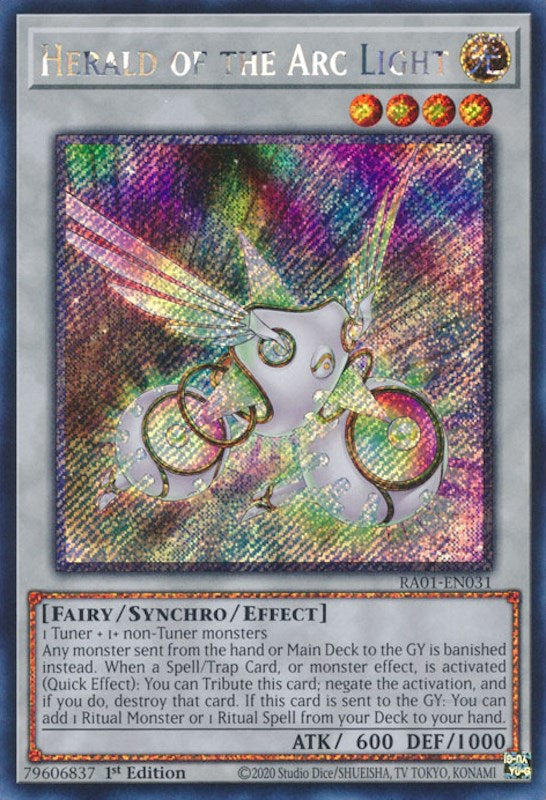 Herald of the Arc Light [RA01-EN031] Platinum Secret Rare Yu-Gi-Oh!