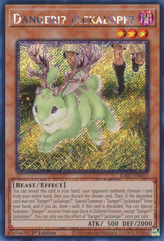 Danger!? Jackalope? [RA01-EN013] Platinum Secret Rare Yu-Gi-Oh!