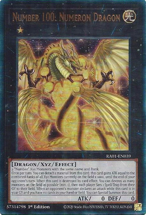 Number 100: Numeron Dragon [RA01-EN039] Prismatic Ultimate Rare Yu-Gi-Oh!