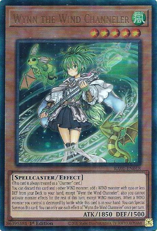 Wynn the Wind Channeler [RA01-EN018] Prismatic Ultimate Rare Yu-Gi-Oh!