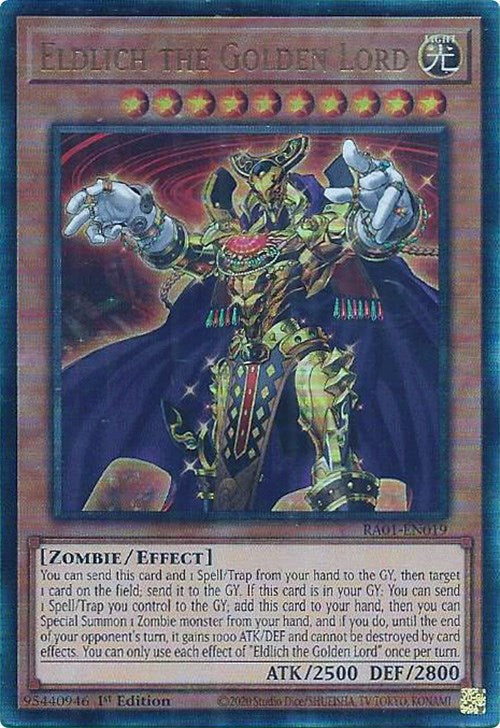 Eldlich the Golden Lord [RA01-EN019] Prismatic Ultimate Rare Yu-Gi-Oh!