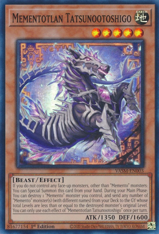 Mementotlan Tatsunootoshigo [VASM-EN003] Super Rare Yu-Gi-Oh!