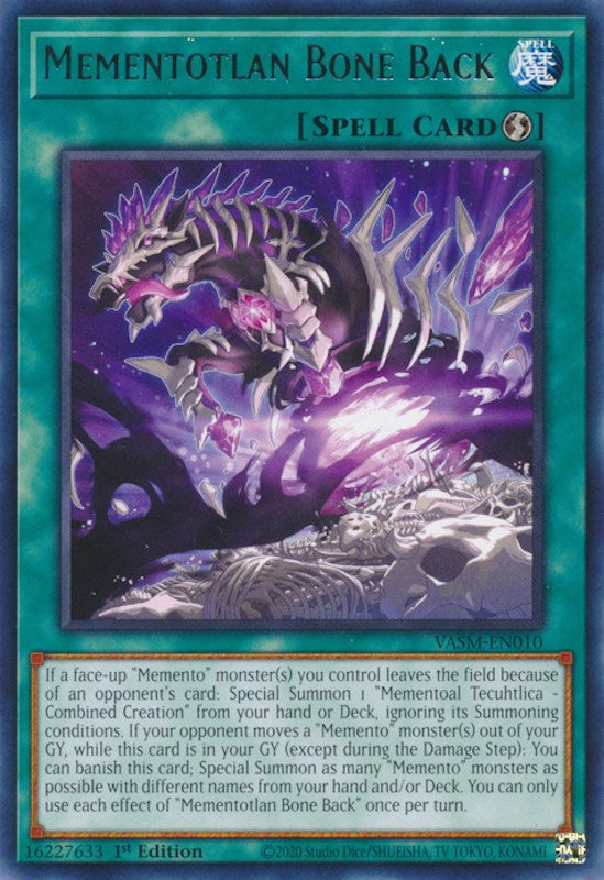 Mementotlan Bone Back [VASM-EN010] Rare Yu-Gi-Oh!