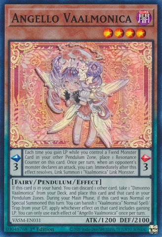 Angello Vaalmonica [VASM-EN031] Super Rare Yu-Gi-Oh!