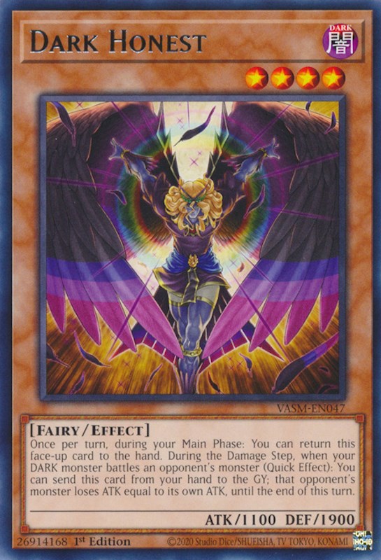 Dark Honest [VASM-EN047] Rare Yu-Gi-Oh!