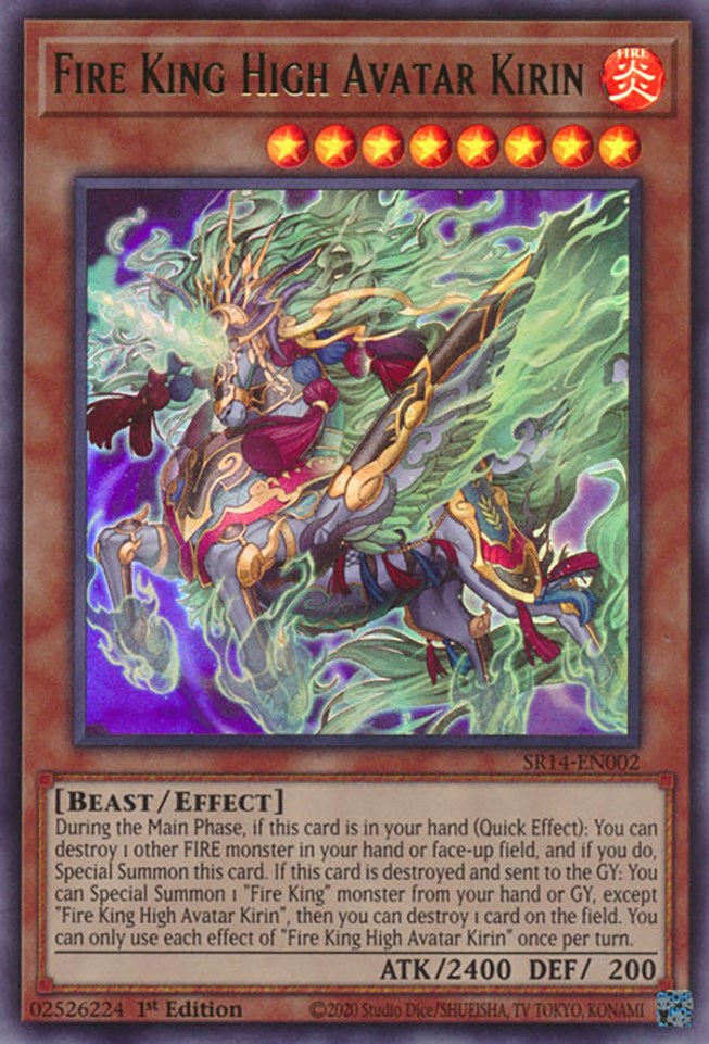 Fire King High Avatar Kirin [SR14-EN002] Ultra Rare Yu-Gi-Oh!