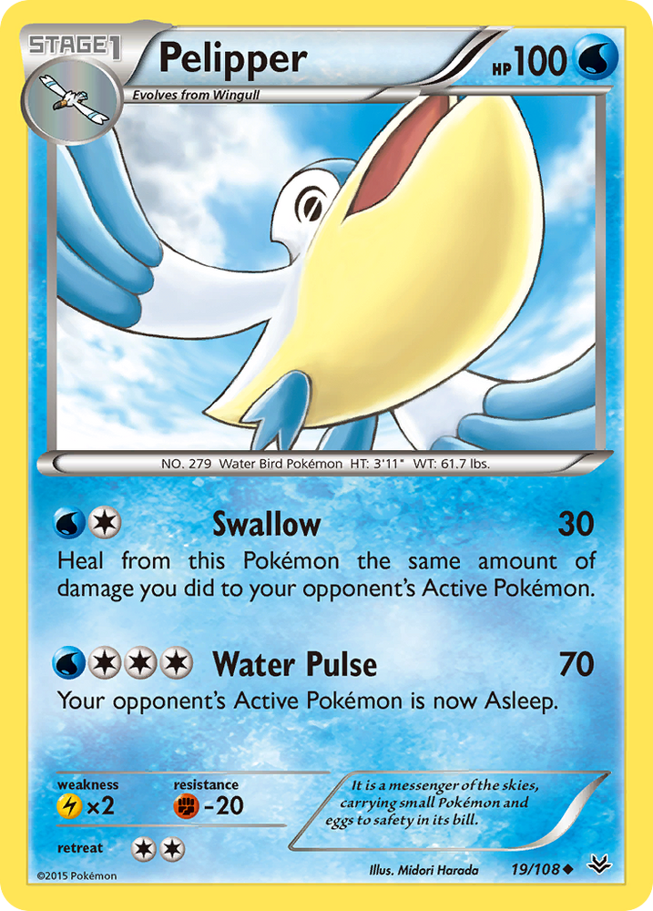Pelipper (19/108) [XY: Roaring Skies] Pokémon
