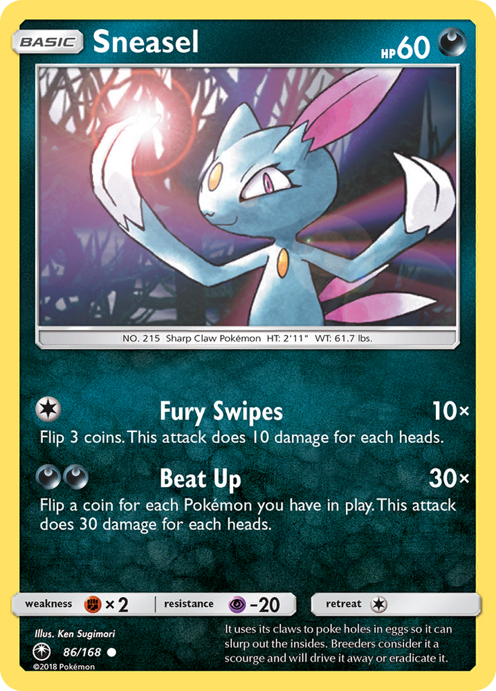 Sneasel (86/168) [Sun & Moon: Celestial Storm] Pokémon