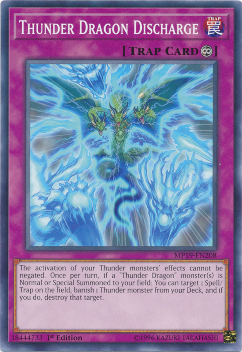 Thunder Dragon Discharge [MP19-EN208] Common Yu-Gi-Oh!