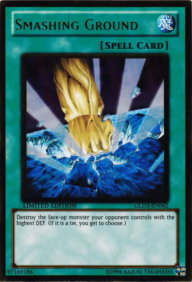 Smashing Ground [GLD3-EN042] Gold Rare Yu-Gi-Oh!