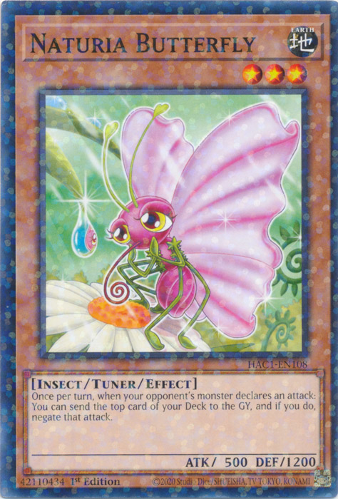 Naturia Butterfly (Duel Terminal) [HAC1-EN108] Common Yu-Gi-Oh!
