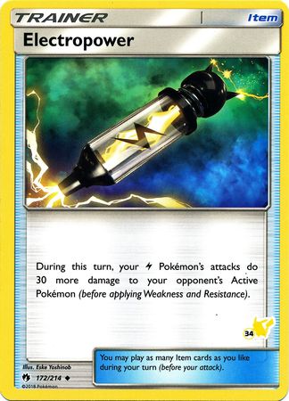 Electropower (172/214) (Pikachu Stamp #34) [Battle Academy 2020] Pokémon