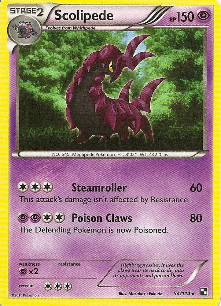 Scolipede (54/114) (Cracked Ice Holo) [Black & White: Dragons Exalted] Pokémon