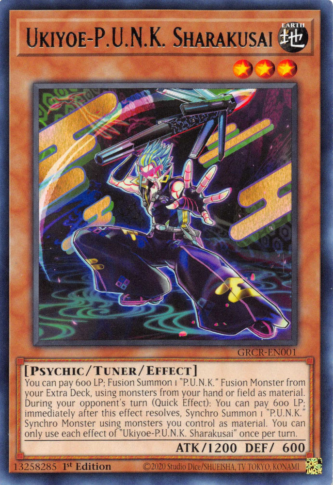 Ukiyoe-P.U.N.K. Sharakusai [GRCR-EN001] Rare Yu-Gi-Oh!