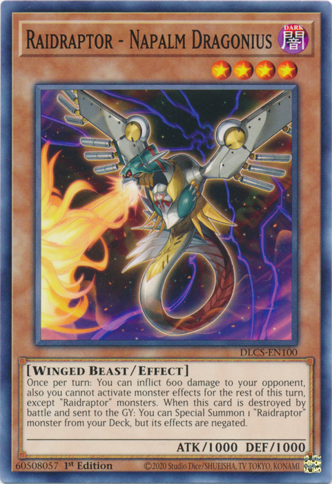 Raidraptor - Napalm Dragonius [DLCS-EN100] Common Yu-Gi-Oh!