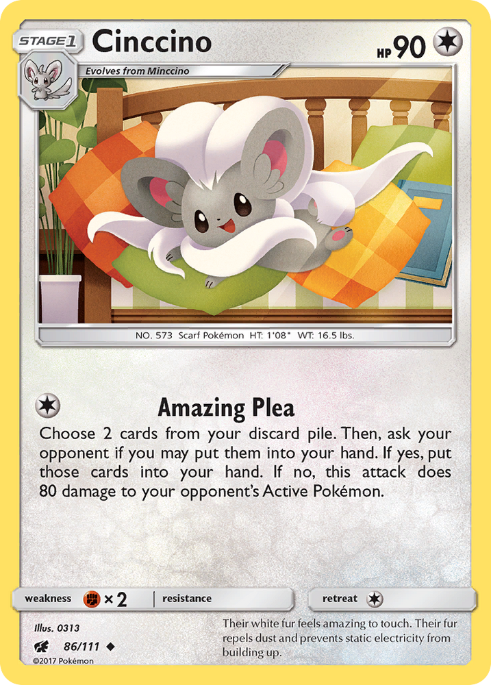 Cinccino (86/111) [Sun & Moon: Crimson Invasion] Pokémon