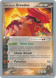 Team Magma's Groudon (9/95) (Magma Spirit - Tsuguyoshi Yamato) [World Championships 2004] Pokémon