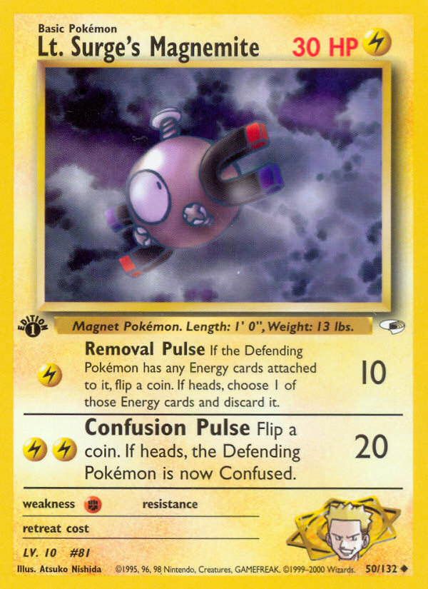 Lt. Surge's Magnemite (50/132) [Gym Heroes 1st Edition] Pokémon
